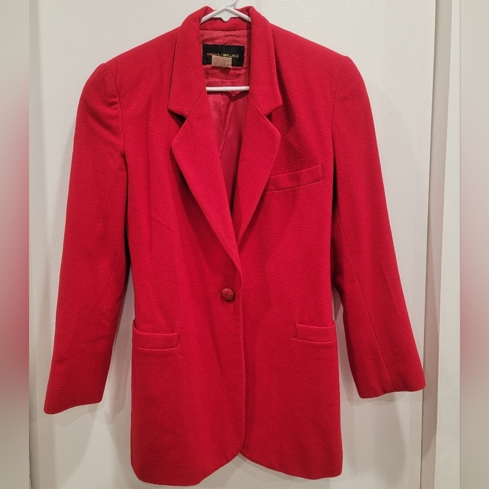 Harris/Wallace Red Wool Blazer Size 4 Great Condition - Picture 3 of 9